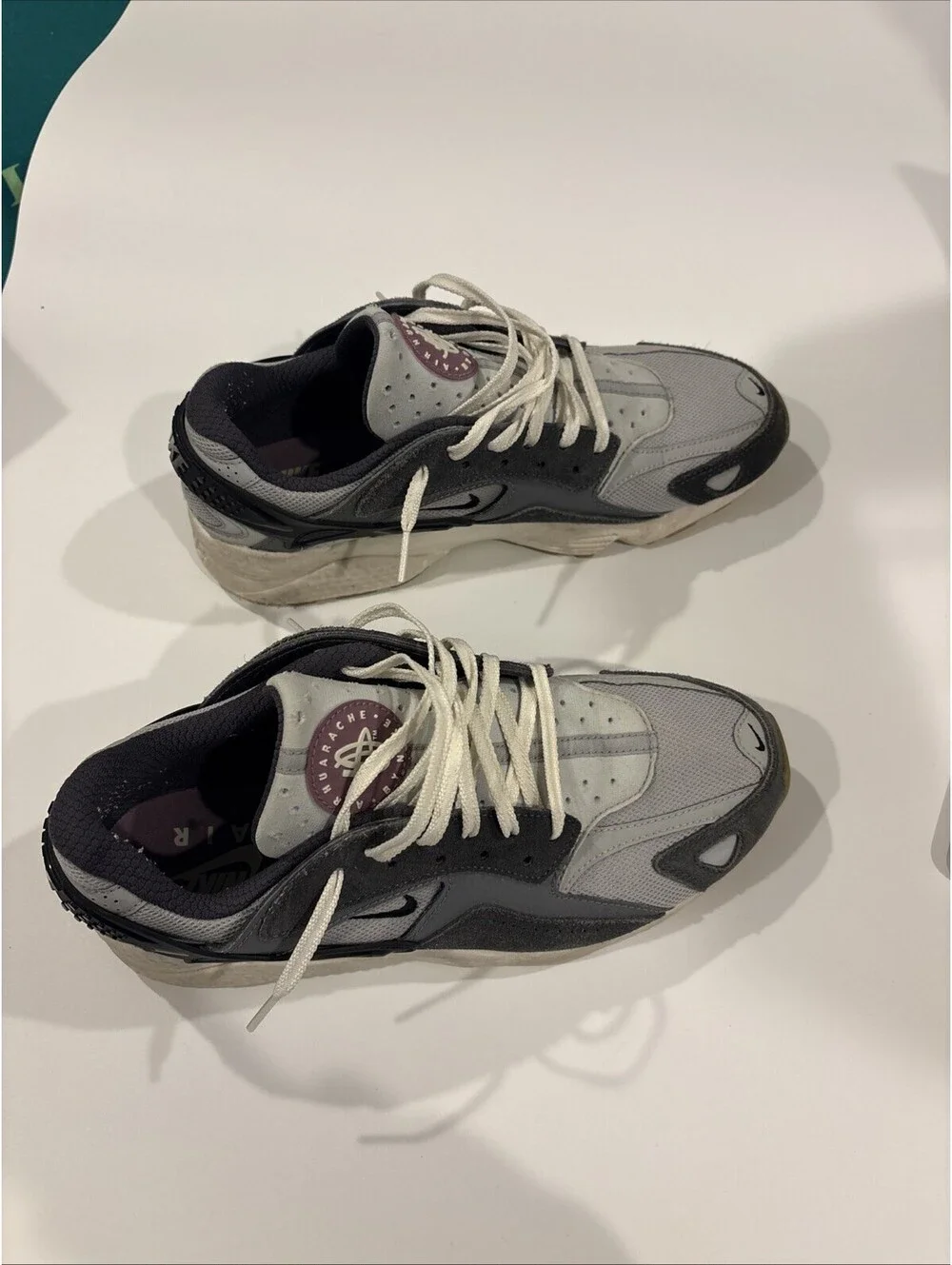 Nike Huarache Sneakers Running Shoes Size 9 Light Smoke Grey